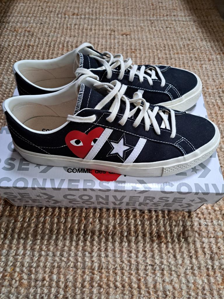 Converse x Comme des Garcons mt46, Kleding | Heren, Schoenen, Zwart, Converse, Ophalen of Verzenden, Zo goed als nieuw