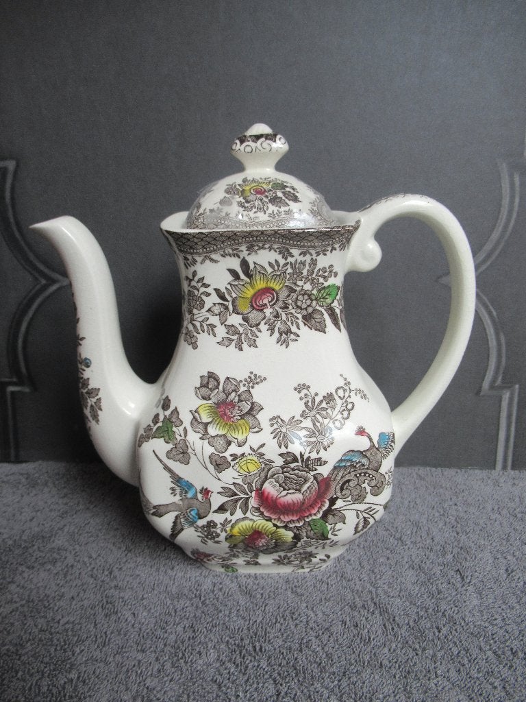 Theepot Enoch Wedgwood tunstall oriental Pheasant Color., Ophalen of Verzenden