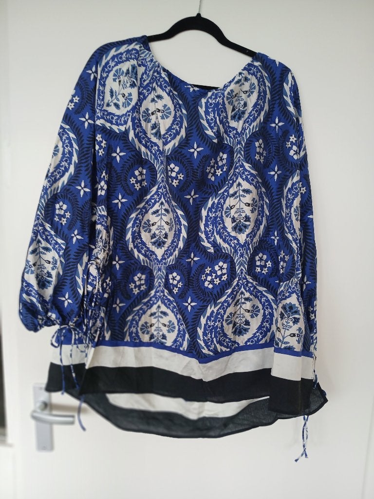 H&M Broekpak Blouse en Broek blauw maat XXL NIEUW, Kleding | Dames, H&M, Kostuum of Pak, Blauw, Maat 46/48 (XL) of groter