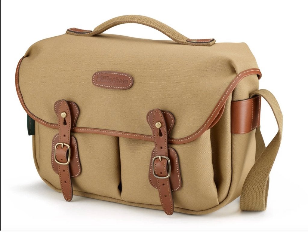 Billingham khaki fotografie tas, Audio, Tv en Foto, Fotografie | Fototassen, Gebruikt, Zijvakken, Beige, Schoudertas