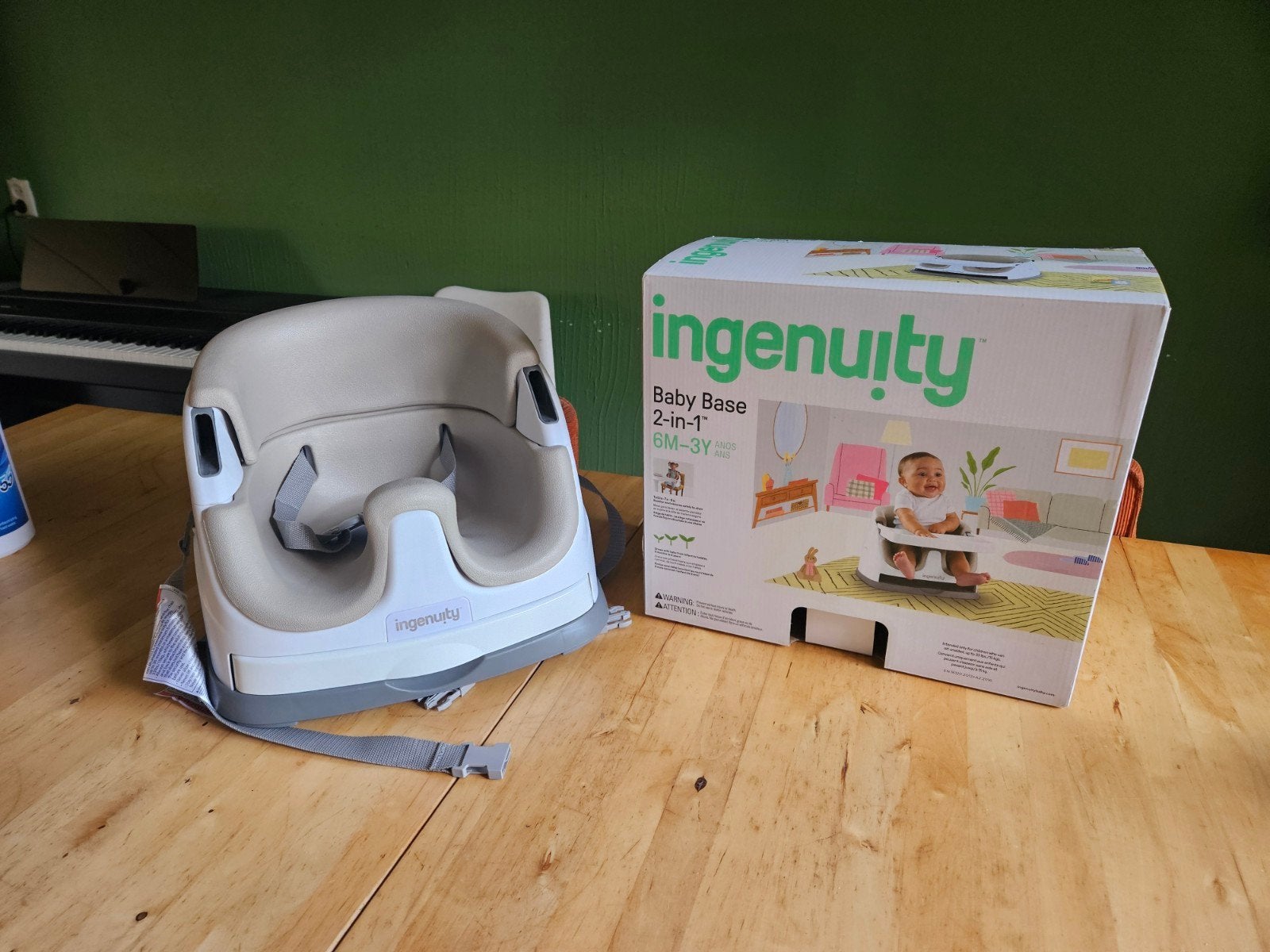 Ingenuity Baby Base 2-in-1 Stoelverkleiner - Brownie, Ophalen, Zo goed als nieuw, Overige typen, Gordel(s)