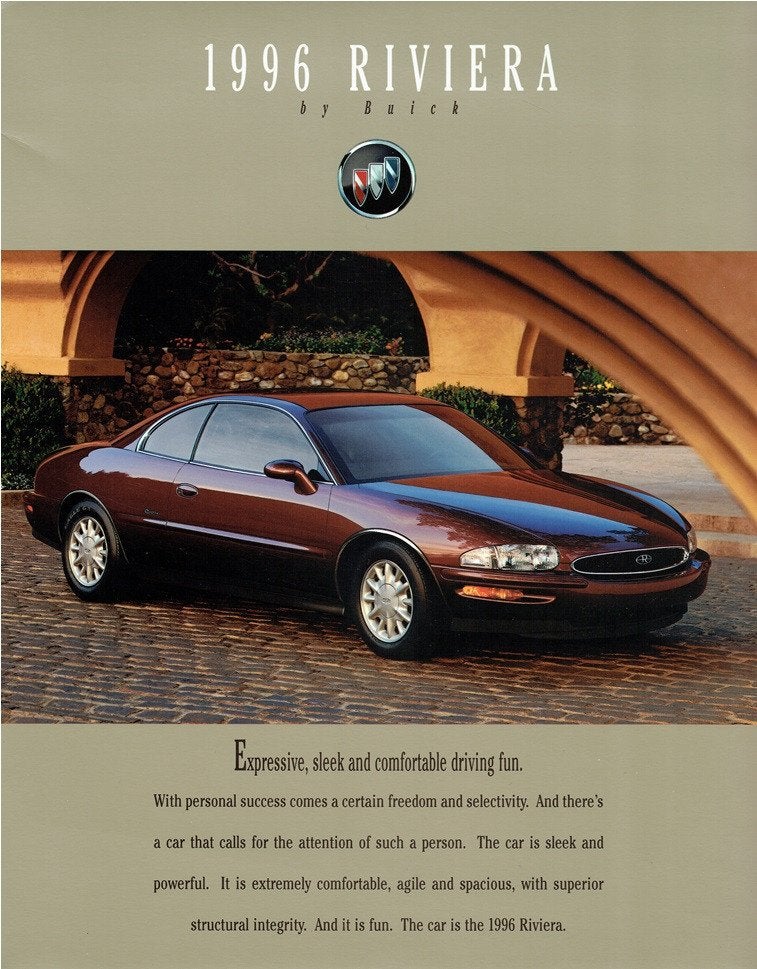 Folder Buick Riviera (USA-uitgave - 1996), Verzenden, Gelezen, Overige merken