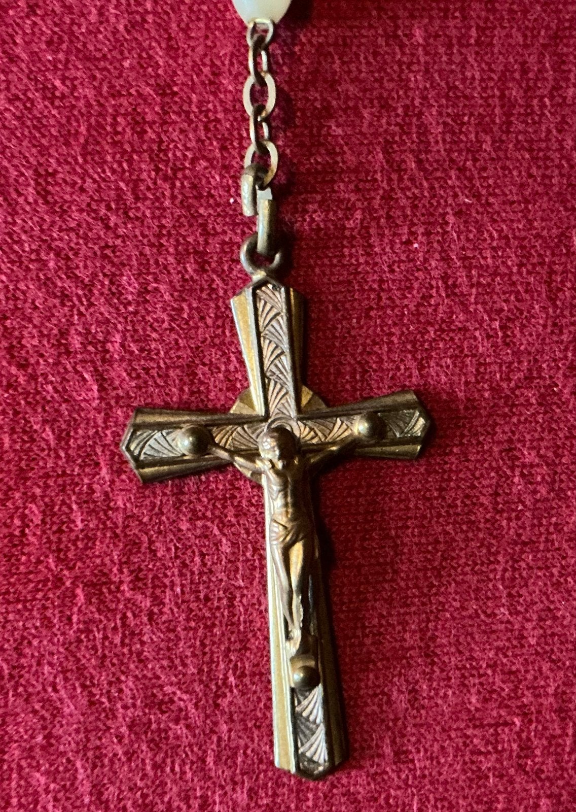 Antieke Franse Rozenkrans ❤️ Maria/Jezus Medaille, Ophalen of Verzenden