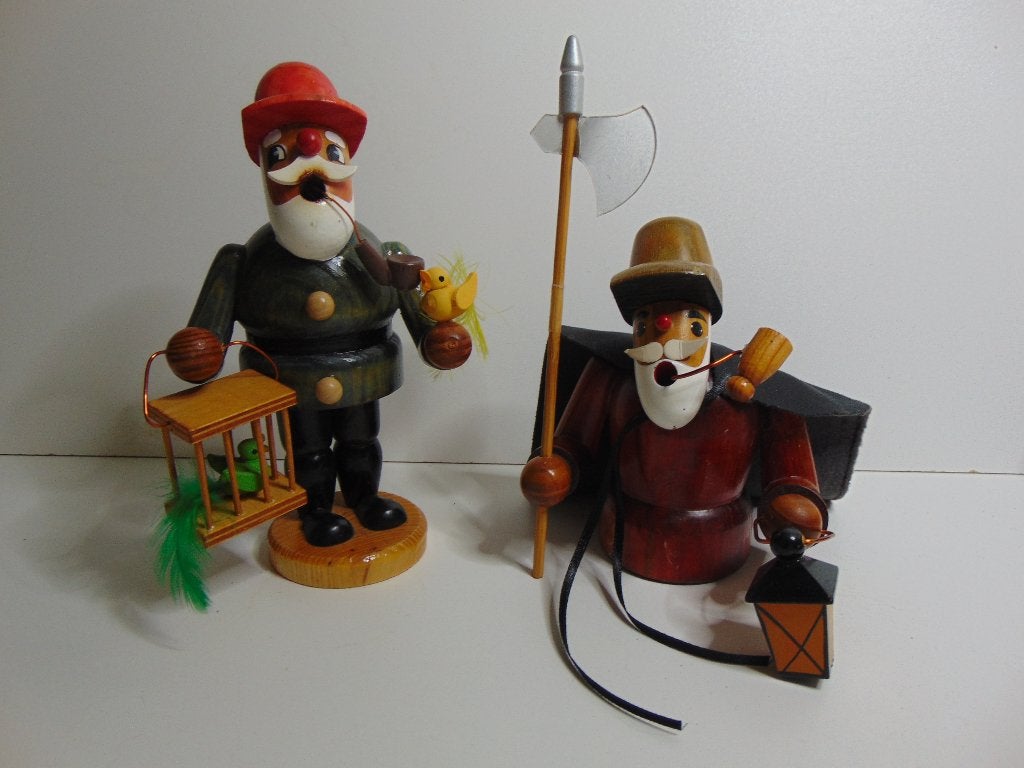 twee vintage rokers mannetjes Ertsgebergte