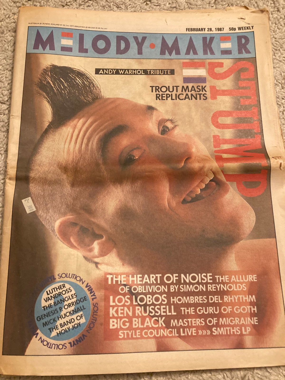 MELODY MAKER 1987 COIL Los Lobos STUMP Anti Group, Ophalen of Verzenden, Gelezen, Muziek, Film of Tv