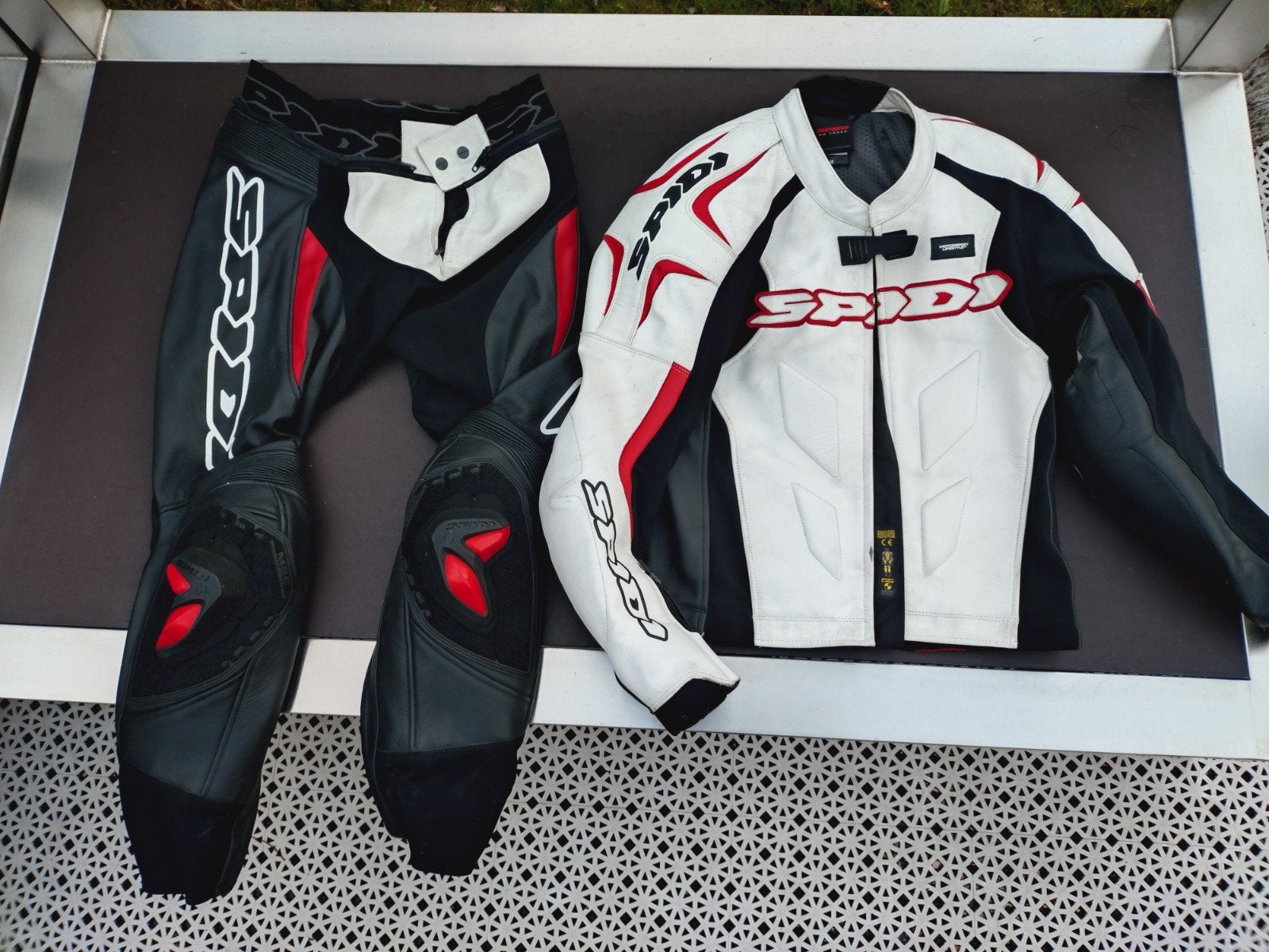 Spidi leren motorpak en Sidi laarzen 42, Ophalen, Tweedehands, Combipak