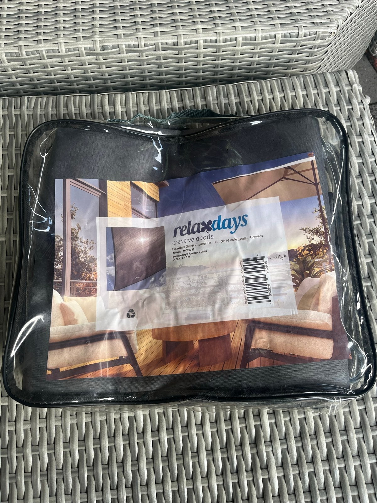 Relaxdays zonnedoek 2x3m, Ophalen of Verzenden, Nieuw