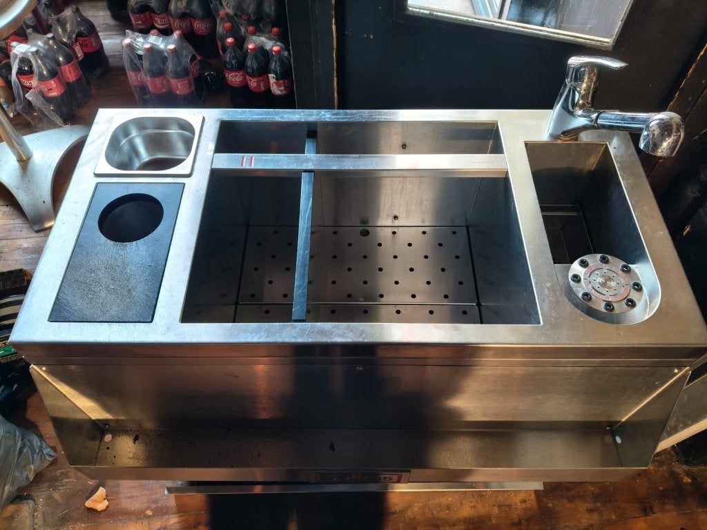 Mach one cocktail station met lichte gebruiksporen, Ophalen, Gebruikt, RVS Meubilair