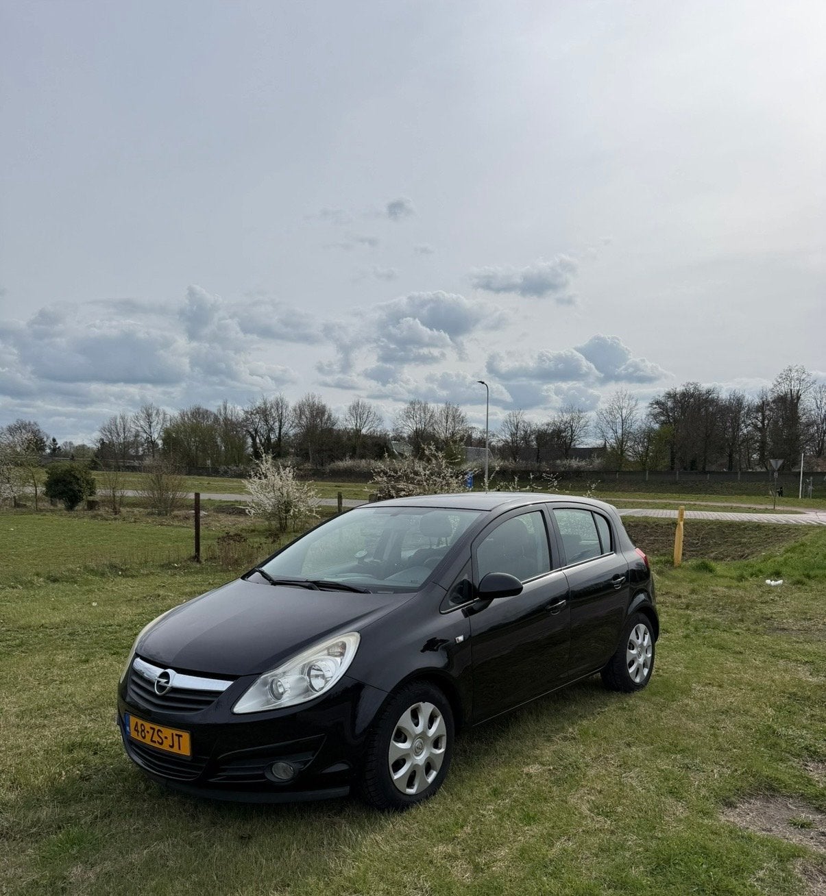 Opel Corsa 1.4 16V 5D 2008 Zwart, Auto's, Voorwielaandrijving, 1063 kg, 4 cilinders, Origineel Nederlands