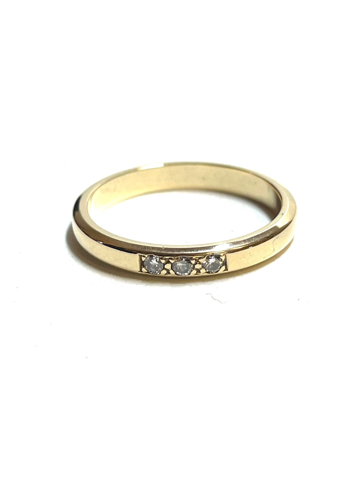 14k gouden ring met diamanten, -, -, Ophalen of Verzenden, Dame