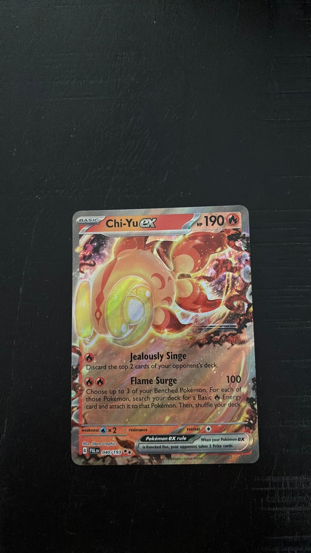 Pokemon kaart Chi-Yu ex Paldea Evolved, Ophalen of Verzenden, Zo goed als nieuw