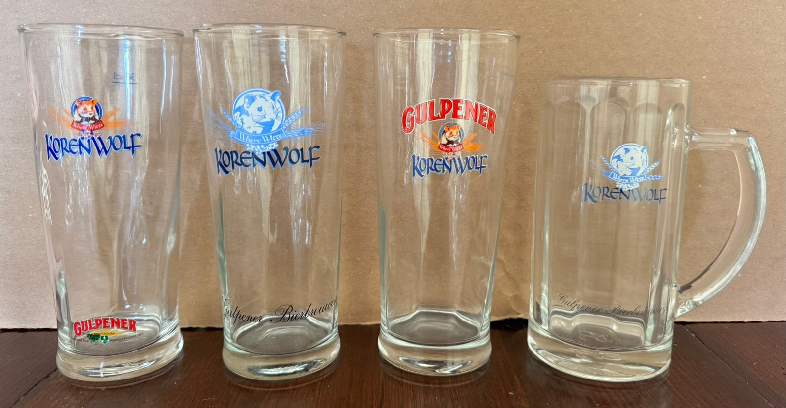Unieke Gulpener Bierglazen verzameling, Verzamelen, Ophalen, Zo goed als nieuw, Glas of Glazen, Gulpener