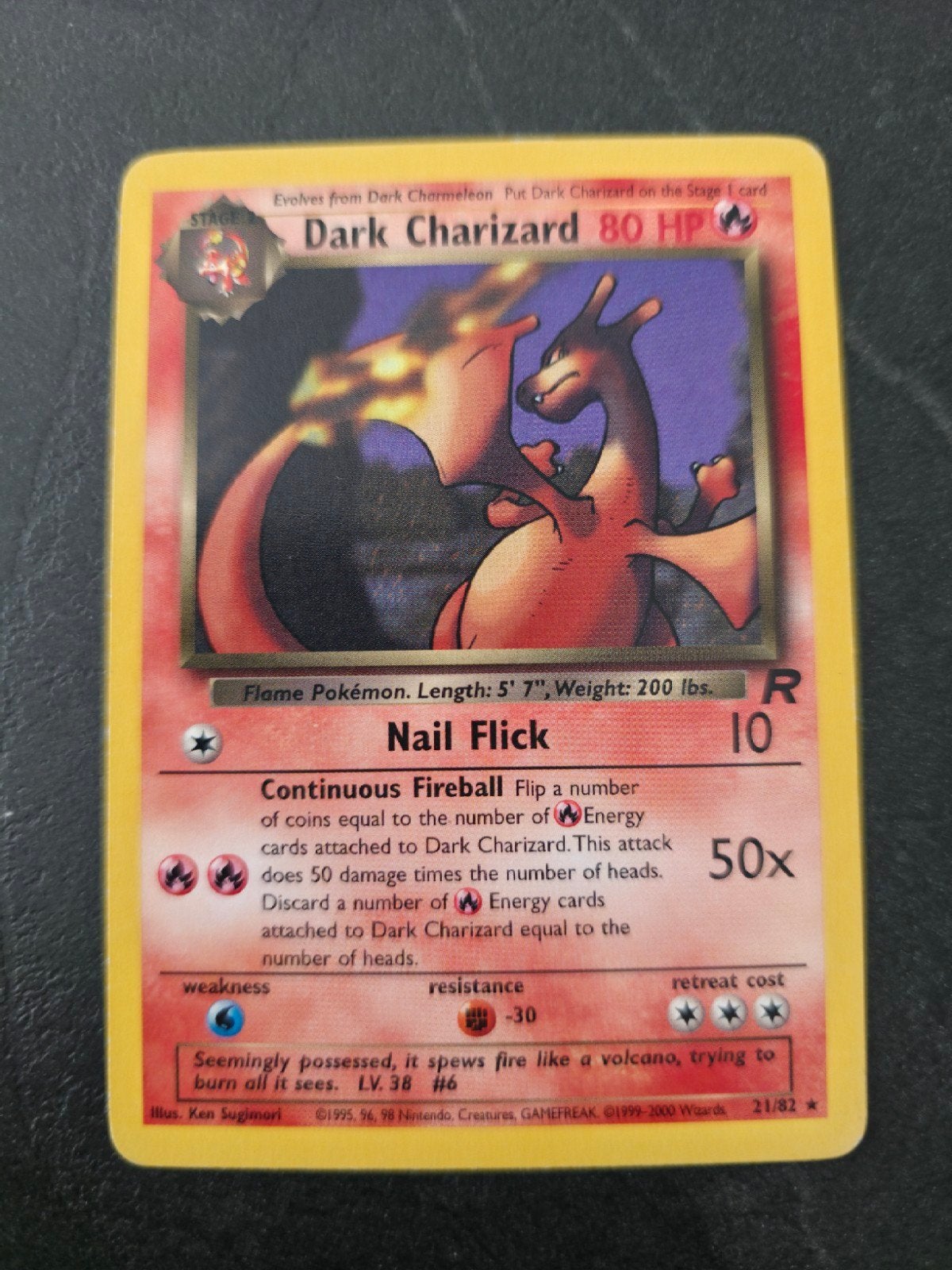 Dark Charizard 21 Team Rocket, Hobby en Vrije tijd, Ophalen of Verzenden