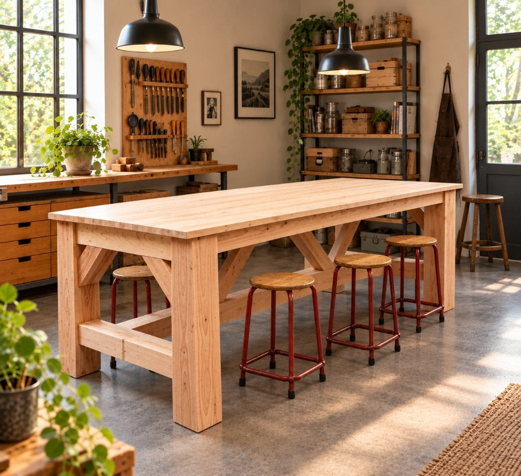 Stoere, robuuste, massieve werkbank / werktafel 250x120cm, Verzenden, Nieuw, 70 tot 120 cm