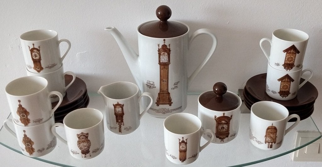 Mitterteich klokken servies 9-delig, volgnr 21, Overige merken, Landelijk/Boerenbont, Ophalen of Verzenden, Zo goed als nieuw
