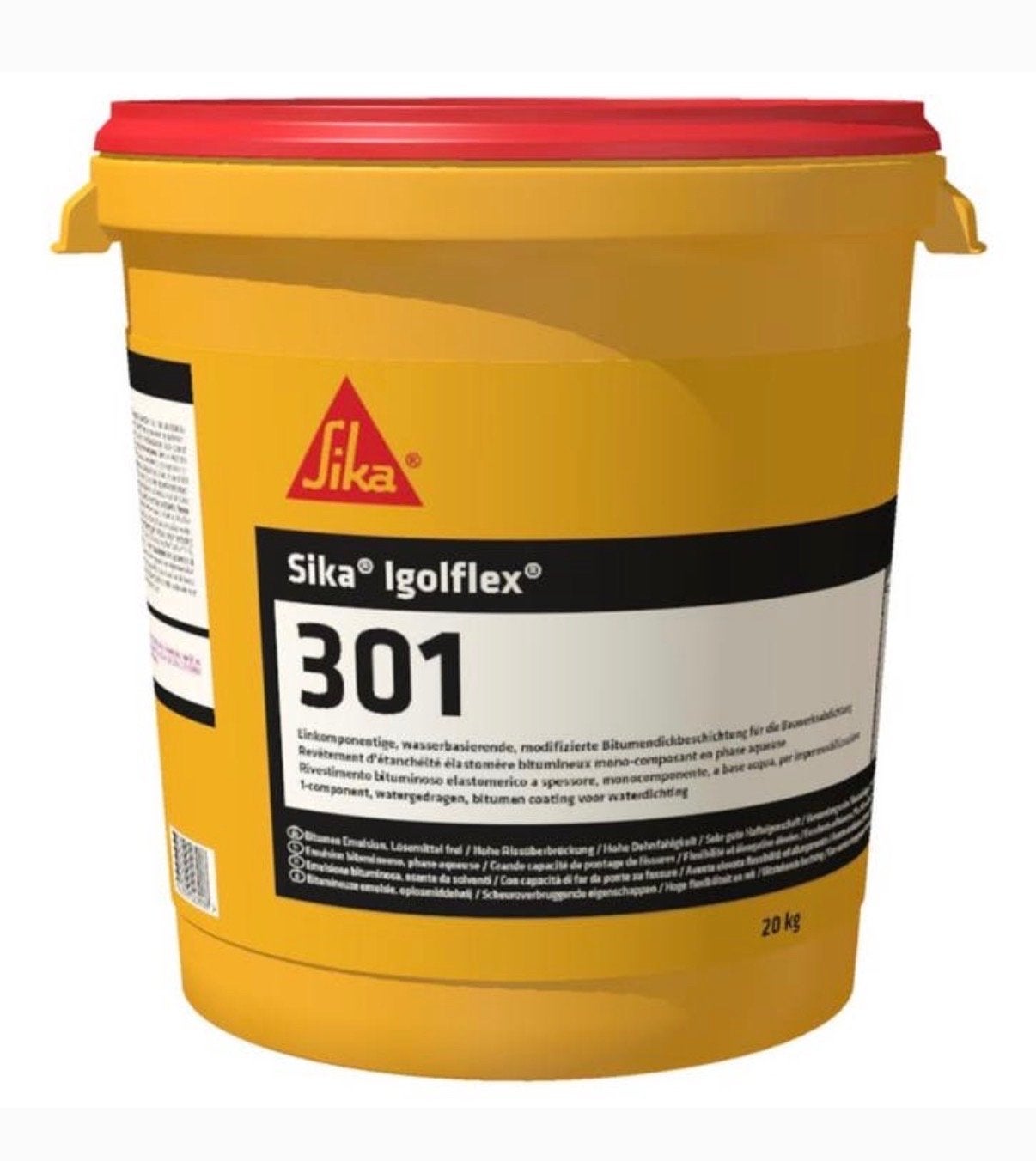 Sika Igolflex 301 Bitumen Coating - 20 kg 4 emmers, 20 liter of meer, Ophalen, Nieuw, Zwart