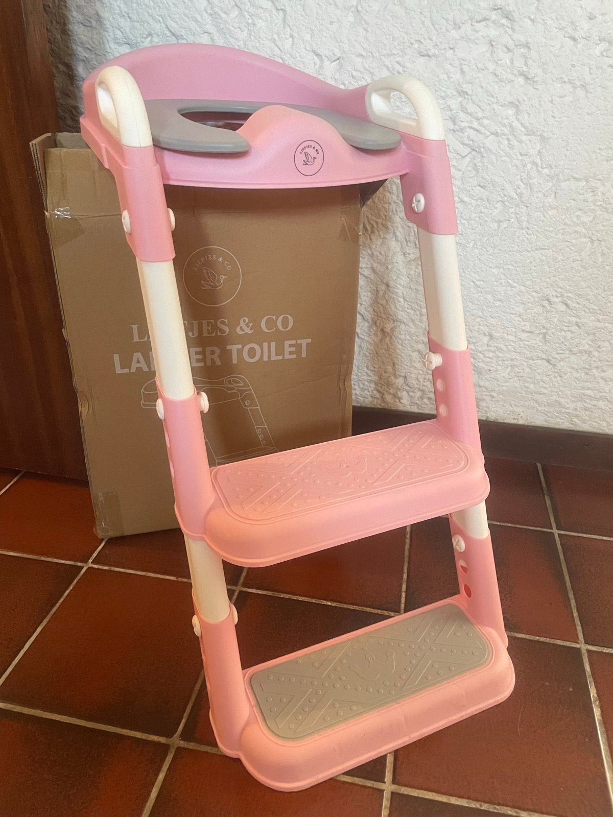 Nieuwe wc verkleiner met trappetje - Roze, Ophalen of Verzenden, Nieuw