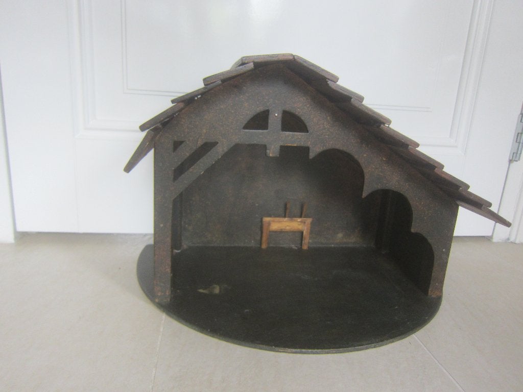 kerststal kribbe groot model,  eigenlijk nieuw., Ophalen of Verzenden, Zo goed als nieuw
