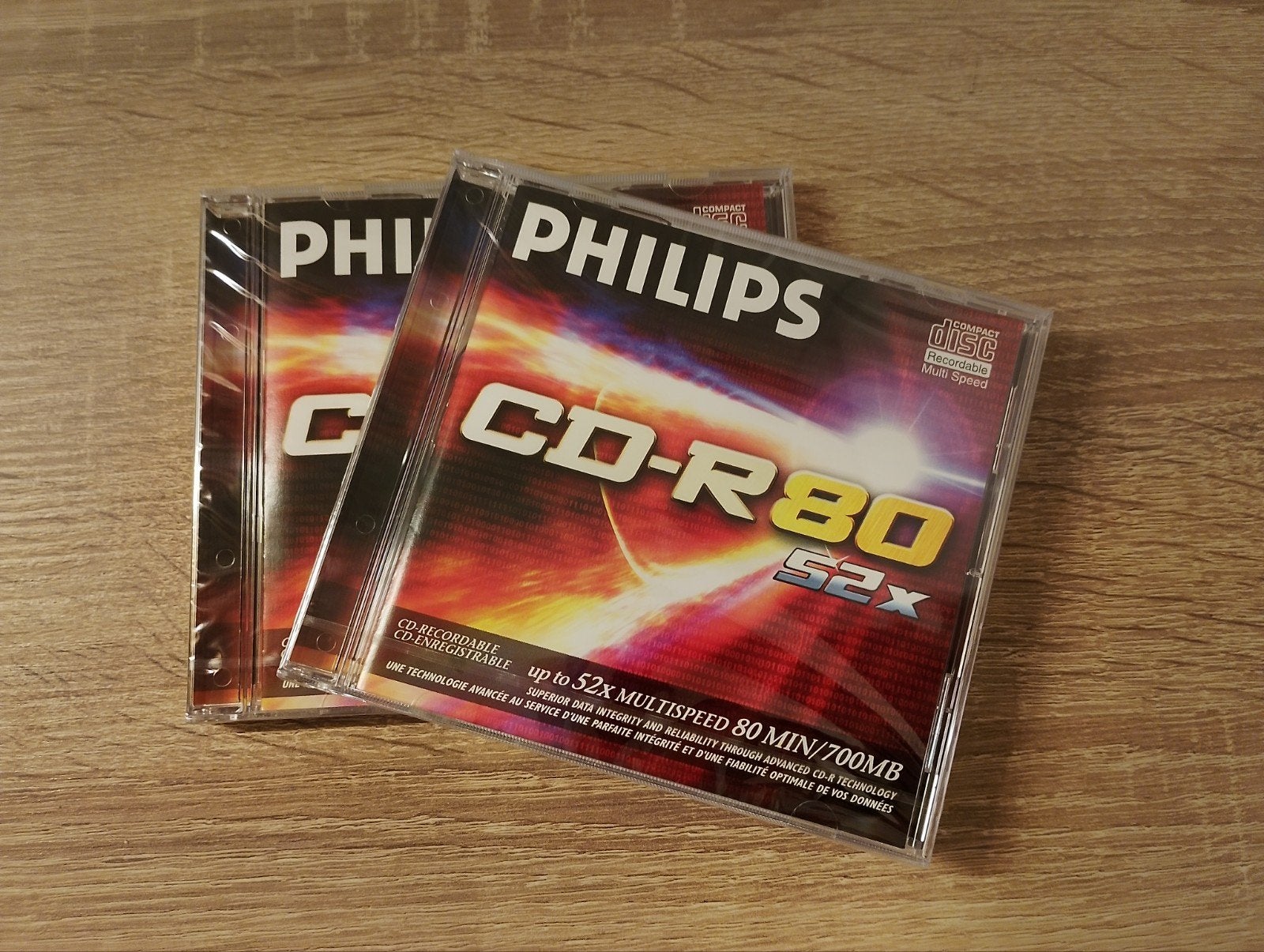 Philips CD-R80 52x CD-R schijven (2 stuks), Computers en Software, Ophalen of Verzenden, Nieuw, Cd, Philips