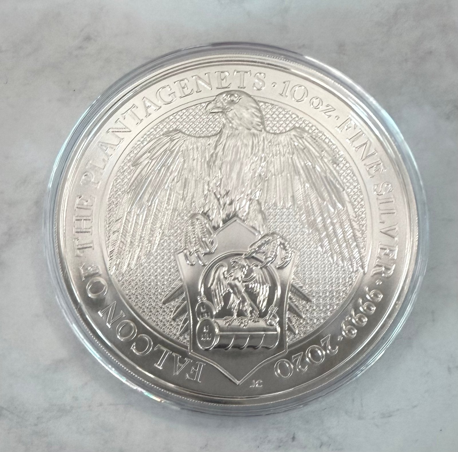 10oz 2020 Queens Beasts - Falcon / 999 zilver, Ophalen of Verzenden, Zilver
