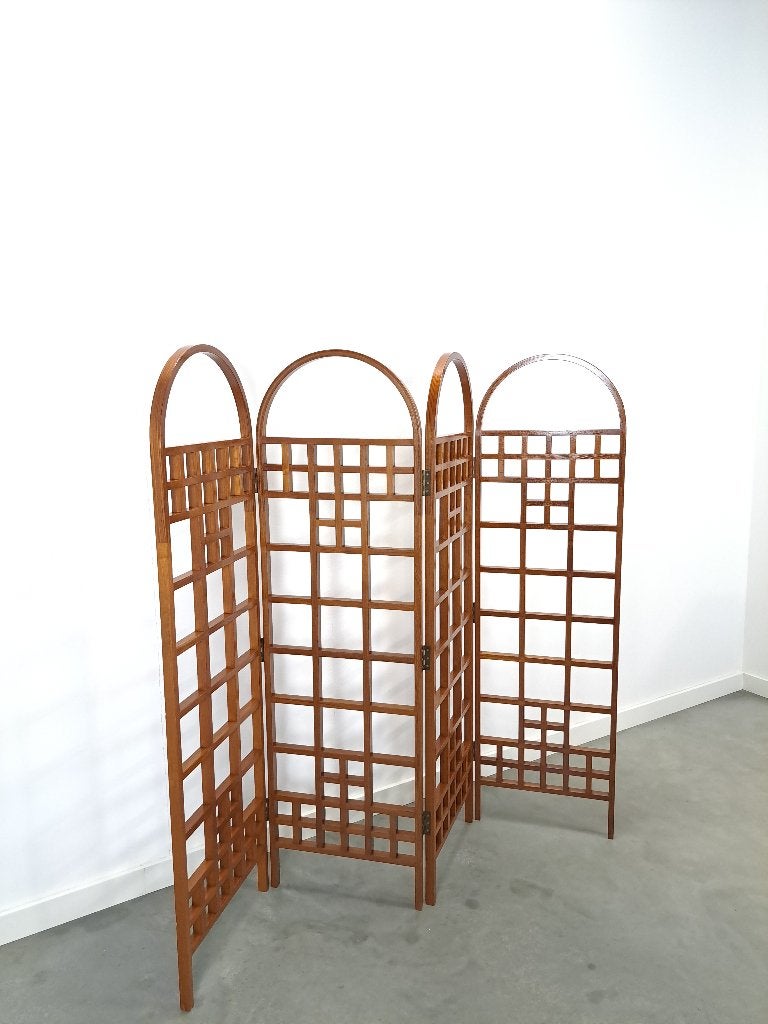 Teak houten kamerscherm roomdivider, Ophalen of Verzenden, Gebruikt