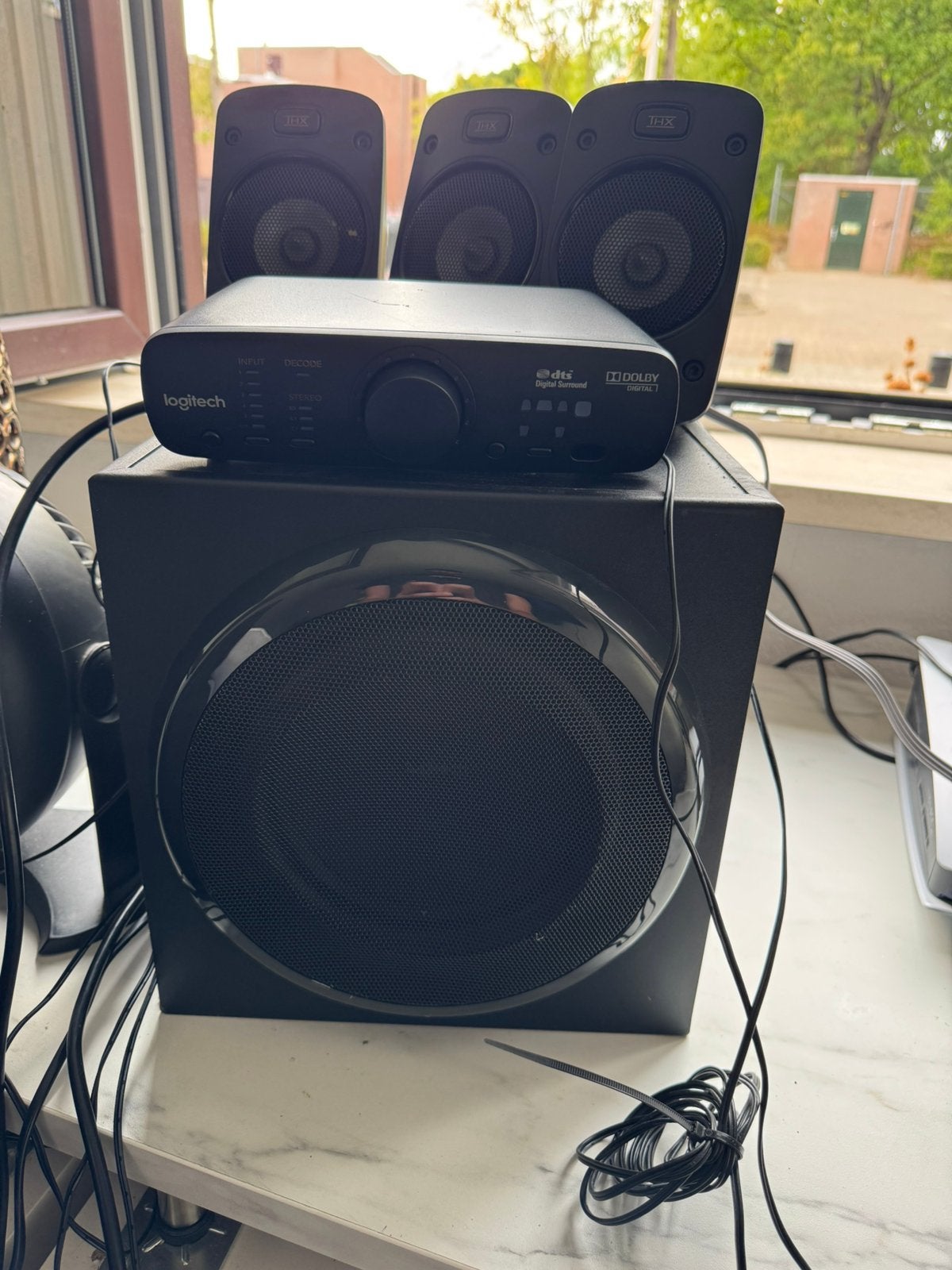Logitech Z906 5.1 surround set, Computers en Software, Pc speakers, Ophalen of Verzenden, Gebruikt