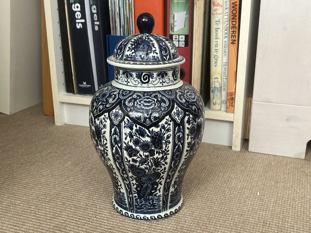 Delfts Blauw pot met deksel | Royal Sphinx by Boch Belgium, Ophalen of Verzenden