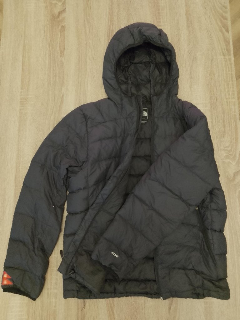 The North Face donsjas heren – maat L – zwart – 500 fill, Ophalen, Maat 52/54 (L), Zwart, Gedragen