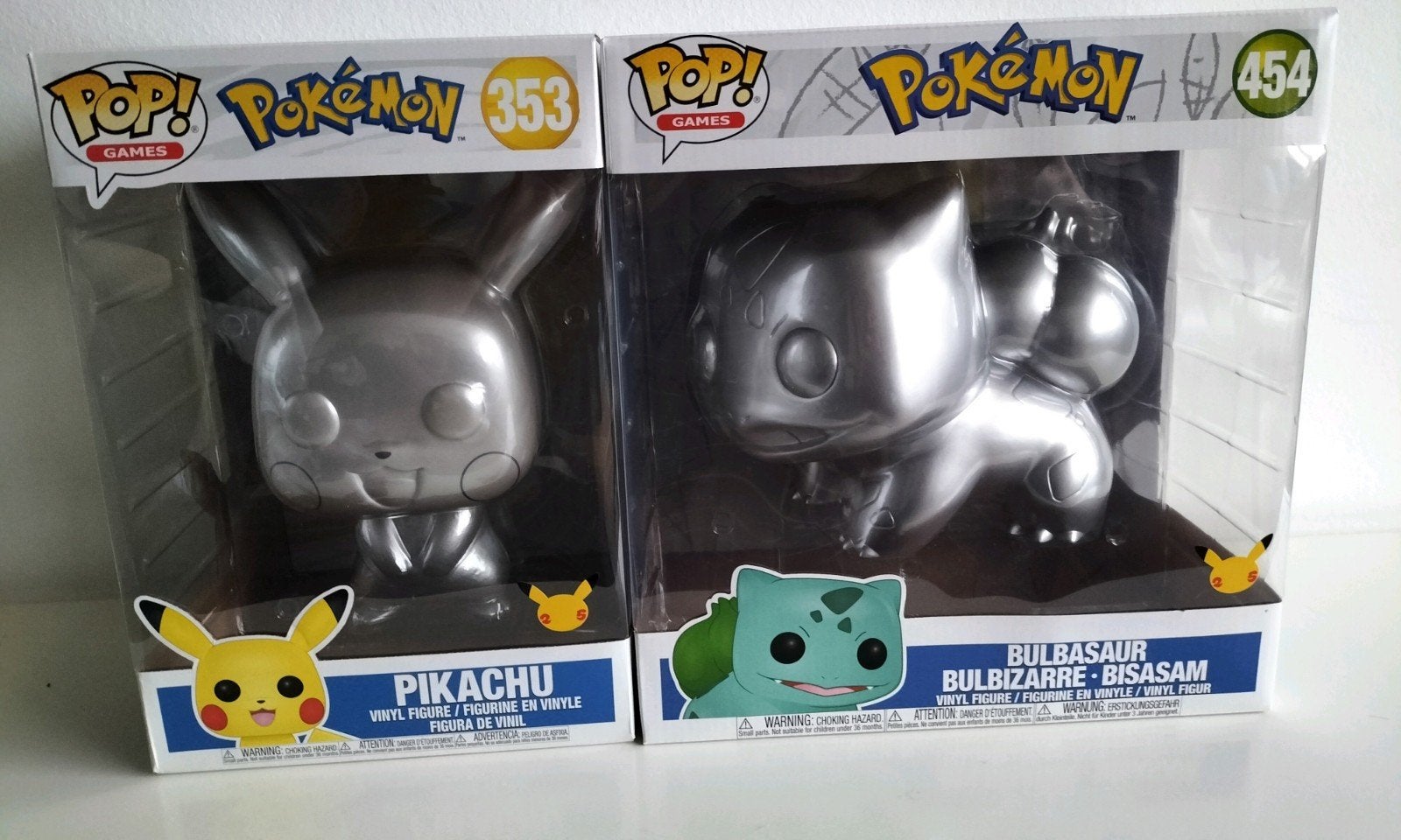 Funko Pop! Pokémon Pikachu & Bulbasaur Silver Edition 10 inc, Ophalen of Verzenden, Nieuw, Overige typen
