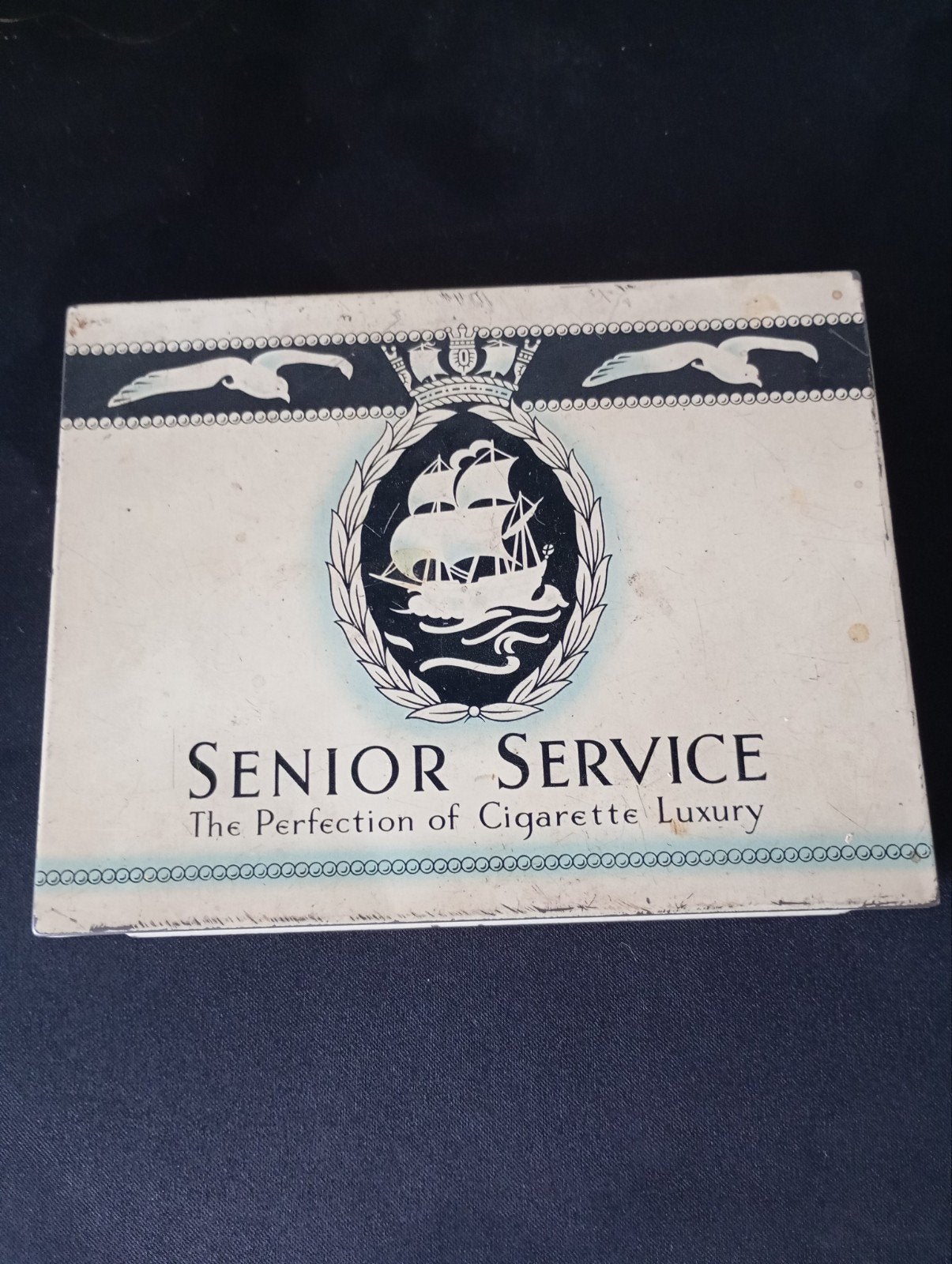 Vintage Senior Service Blikje Cigarette, Verzenden, Gebruikt