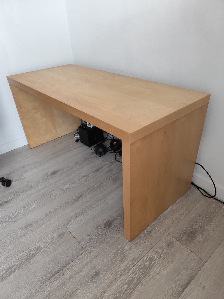 Houten bureau - Eenvoudig en functioneel, Huis en Inrichting, Ophalen, Gebruikt, 120 cm, Hout