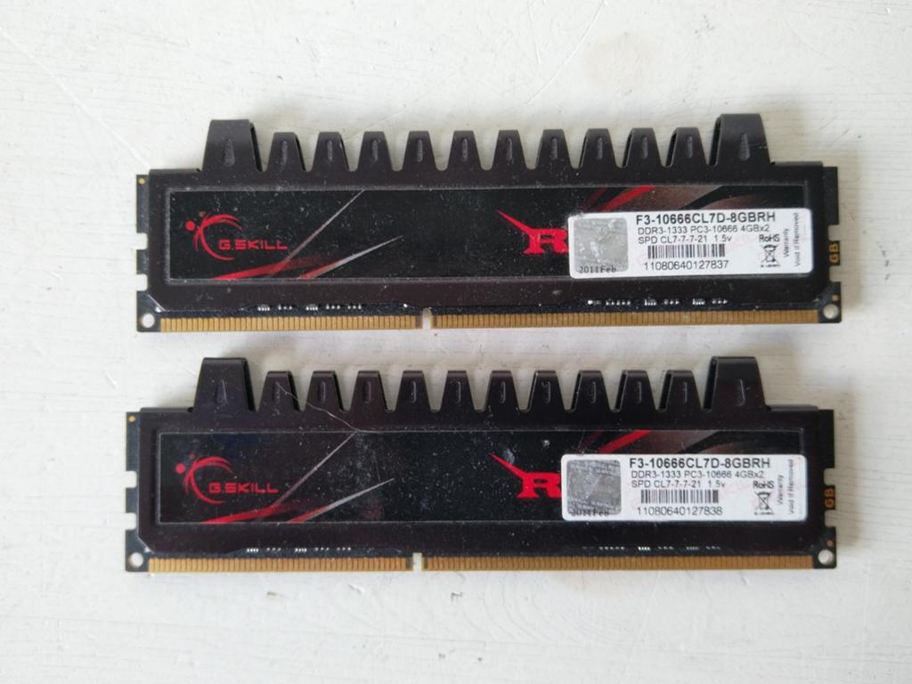 G.SKILL RIPJAWS 8GB (2x4GB) DDR3 1333MHz, Computers en Software, RAM geheugen, Gebruikt, Desktop, 8 GB, DDR3, Ophalen of Verzenden