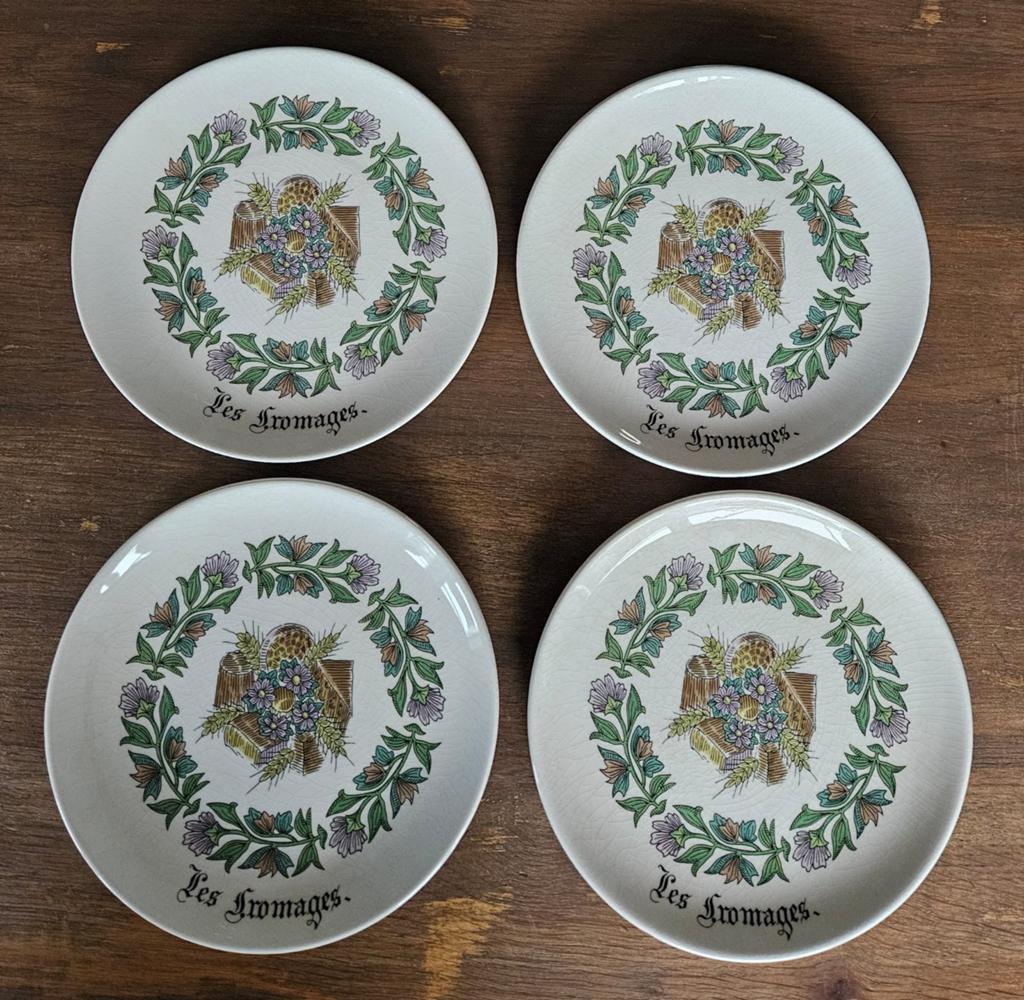 4 Gien France Les fromages borden, Antiek en Kunst, Ophalen of Verzenden