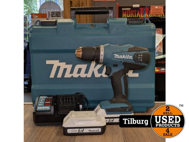 Makita DF457D Boormachine & 2x Accu & Lader Incl koffer, Makita, Zo goed als nieuw, Support@makita.com, Makita Corporation, 3-11-8, Sumiyoshi-cho, 
Anjo, Aichi 446-8502
Japan