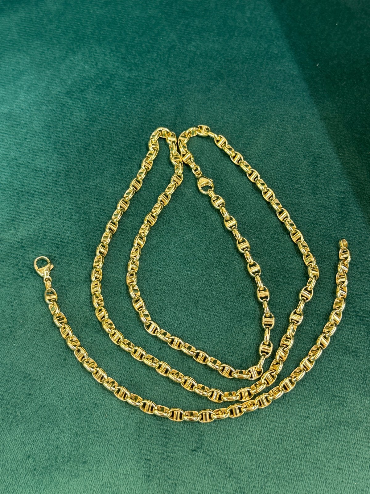 14KT Goud - 24.5 Gr totaal - Armband + Ketting - RICCI, Ophalen, Nieuw, Goud