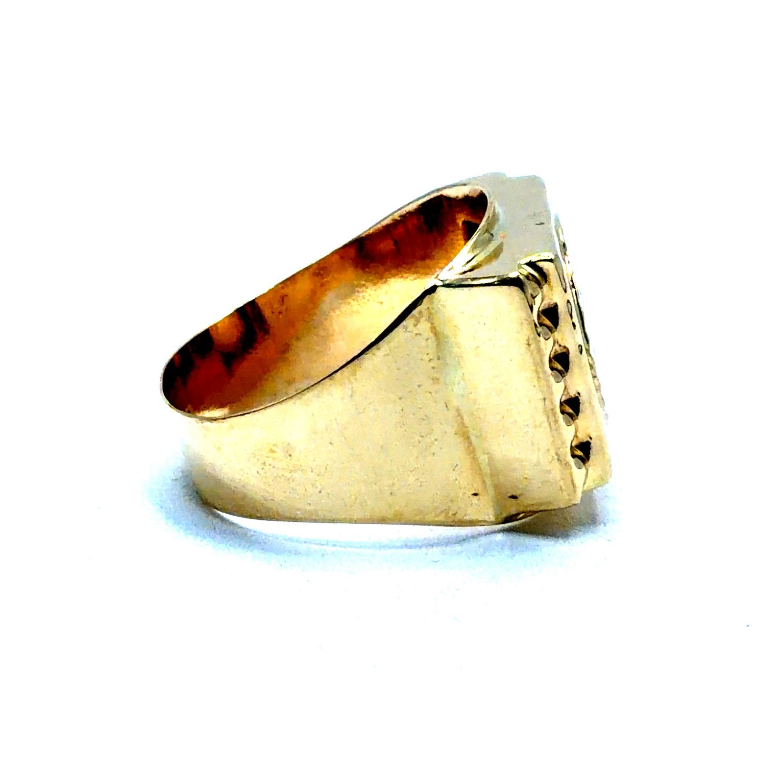 Gouden heren ring 14karaat, 19 tot 20, Nieuw, Ophalen of Verzenden, W