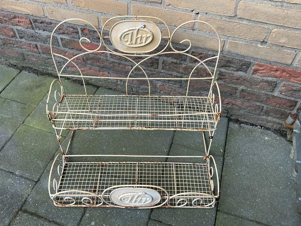 Vintage metalen rek / Winkel display / etagère, Ophalen