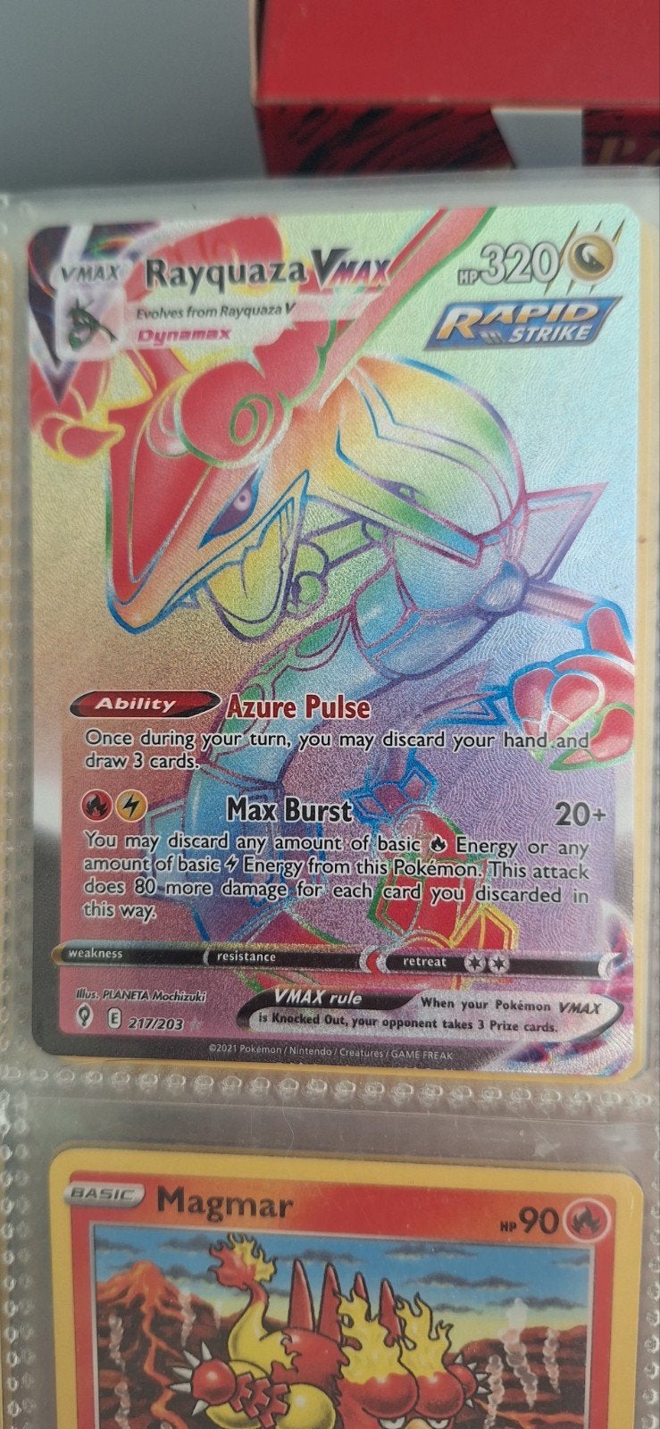Rayquaza VMAX Pokémon kaart - Near Mint/Excellent, Ophalen of Verzenden