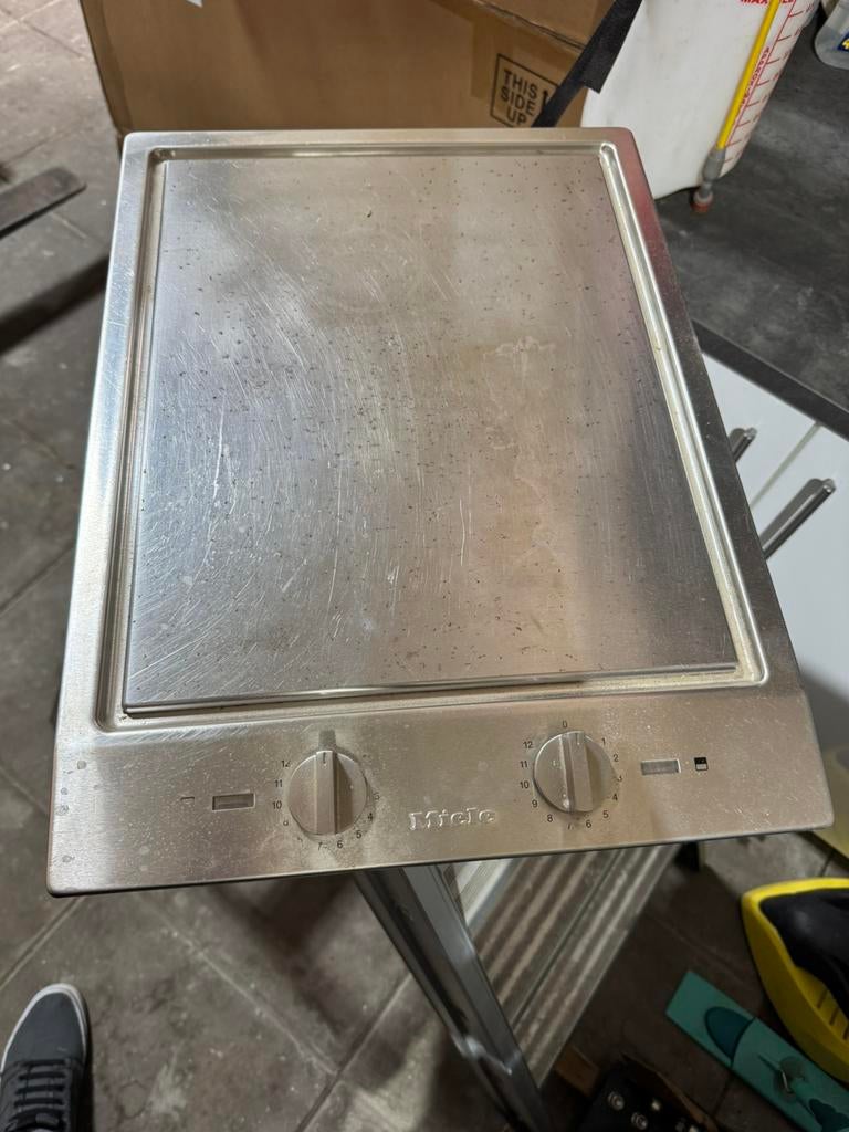 Miele Domino bakplaat / grill CS1326Y RVS, Ophalen of Verzenden, Zo goed als nieuw