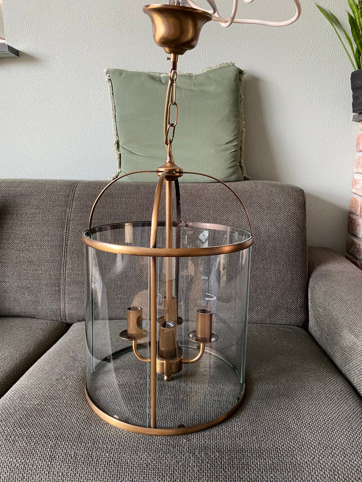 Te koop hanglamp merk Steinhauer, Ophalen, E14 (klein), Zo goed als nieuw, Glas