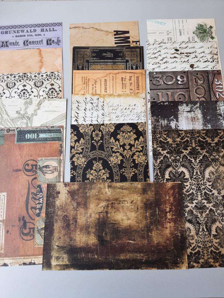 250 grams journal papier 15 x 25,5 cm - 16 stuks Tim Holtz, Hobby en Vrije tijd, Verzenden, Papier of Karton