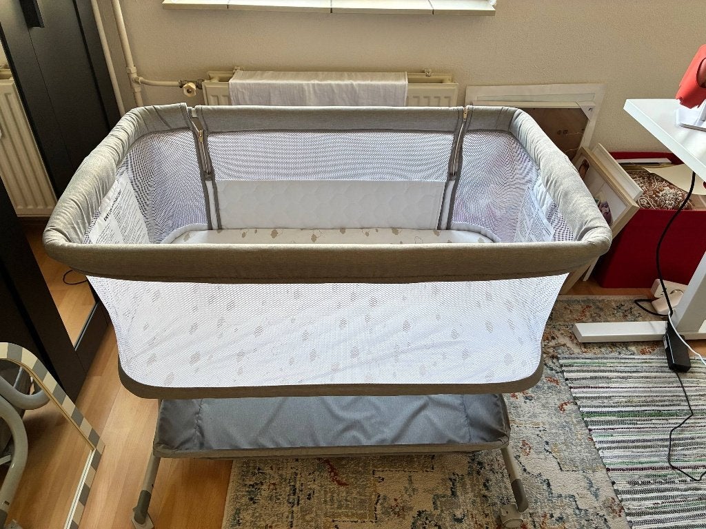 COSTWAY 3-in-1 Co-sleeper / met matras – ZGAN, Ophalen, Zo goed als nieuw, Ledikant