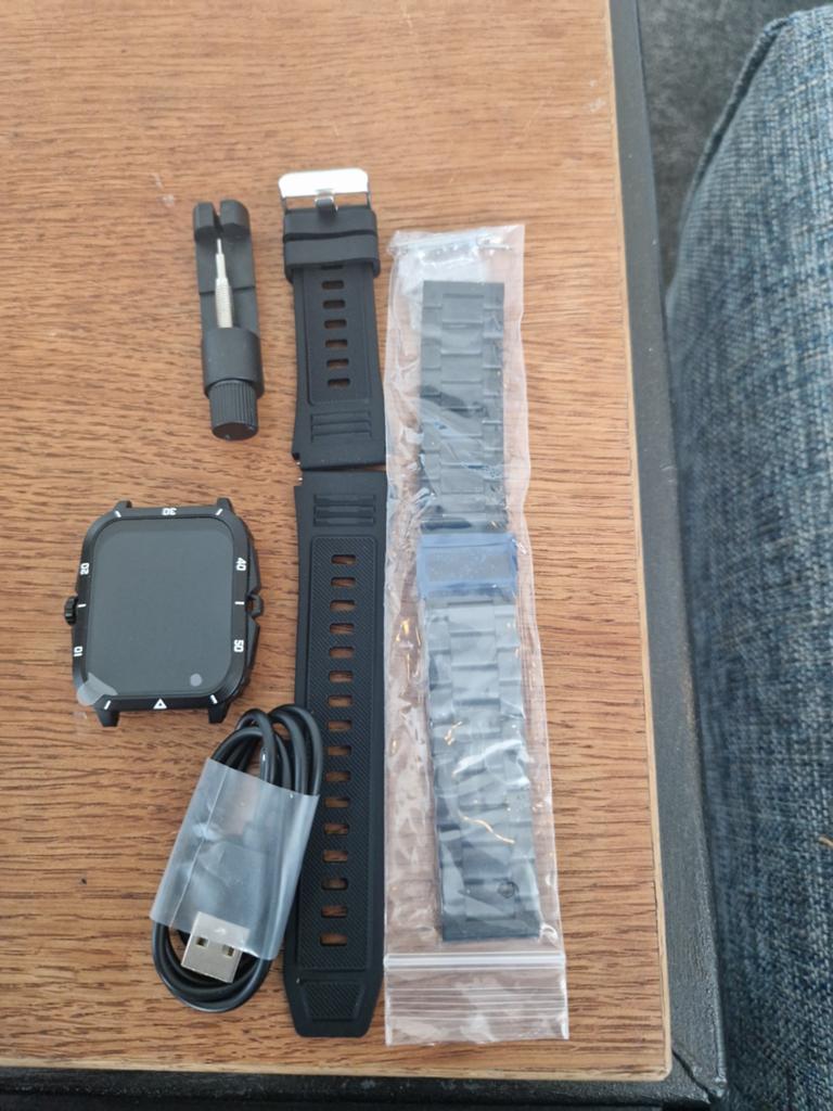 Kt71 black smartwatch, Ophalen, Zwart, Nieuw, Waterdicht