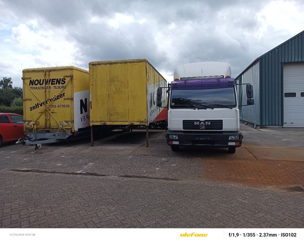 Unieke MAN L2000 8.180 met RENOVA afzetsysteem, Auto's, Vrachtwagens, Particulier, ABS, Cruise Control, Elektrische buitenspiegels