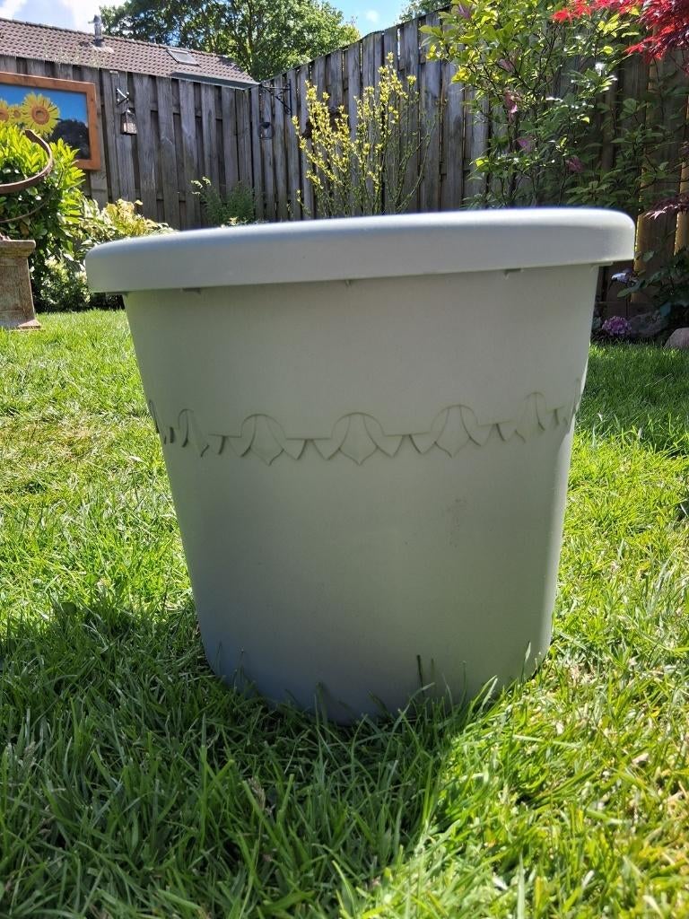 Elho Algarve Cilindro 35 - Bloempot i.z.g.st buitenpot, Ophalen, Kunststof, 40 cm of meer, Rond