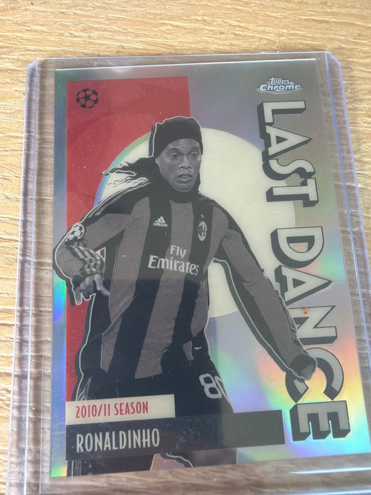 Ronaldinho Topps Chrome Last Dance LD-9 AC Milan kaart, Ophalen of Verzenden, Zo goed als nieuw, Buitenlandse clubs, Spelerskaart