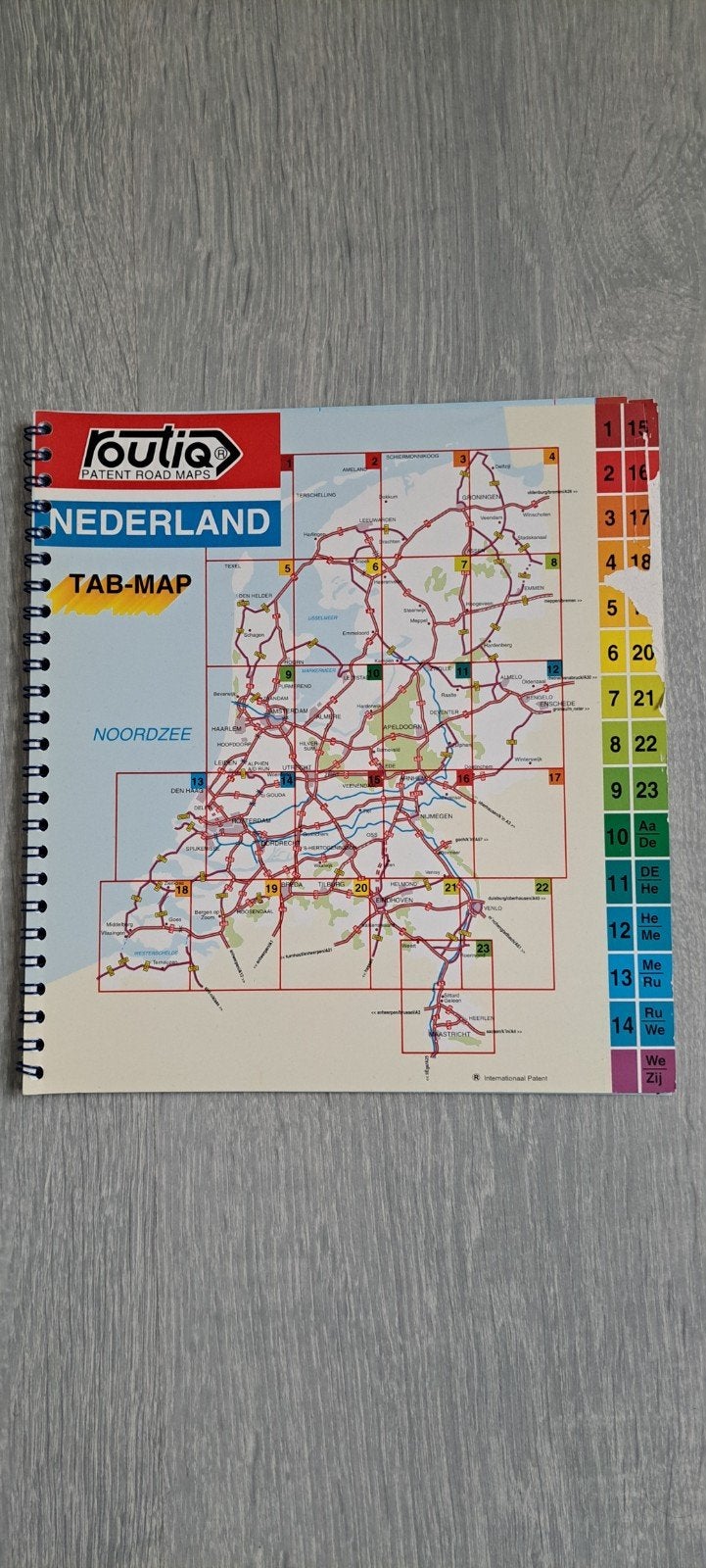 Falk Nederland Tab-Map wegenkaart uit 1999/2000, Boeken, Atlassen en Landkaarten, Gelezen, Landkaart, 1800 tot 2000, Nederland