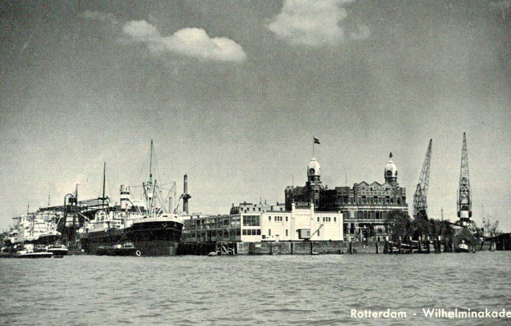 ROTTERDAM ZOOALS HET WAS....Wilhelminakade met het HAL geb, Verzenden, 1940 tot 1960, Ongelopen, Zuid-Holland