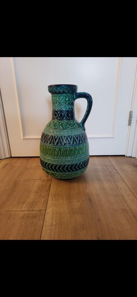 Vintage West-Duitse vaas Fat Lava stijl, groen, Ophalen
