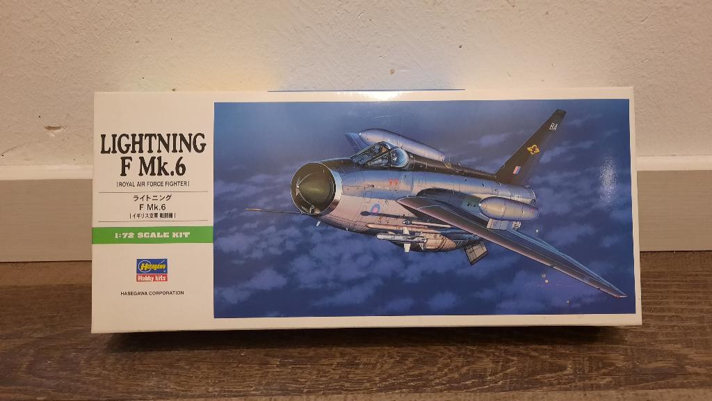 Hasegawa 00245 Lightning F MK.6 1:72 Modelbouw Vliegtuig, Nieuw, Ophalen of Verzenden, Vliegtuig, Hasegawa